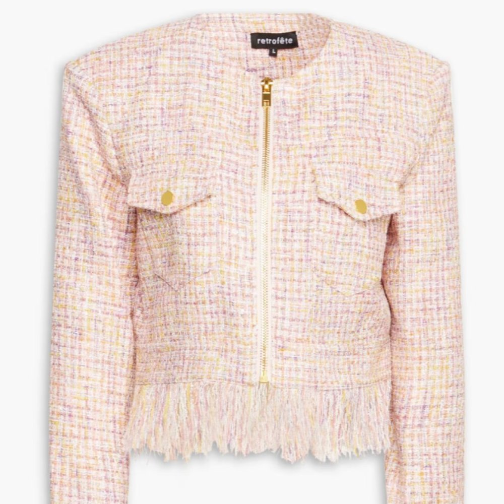 NWOT Pink Josie Jacket Tweed Women's Blazer